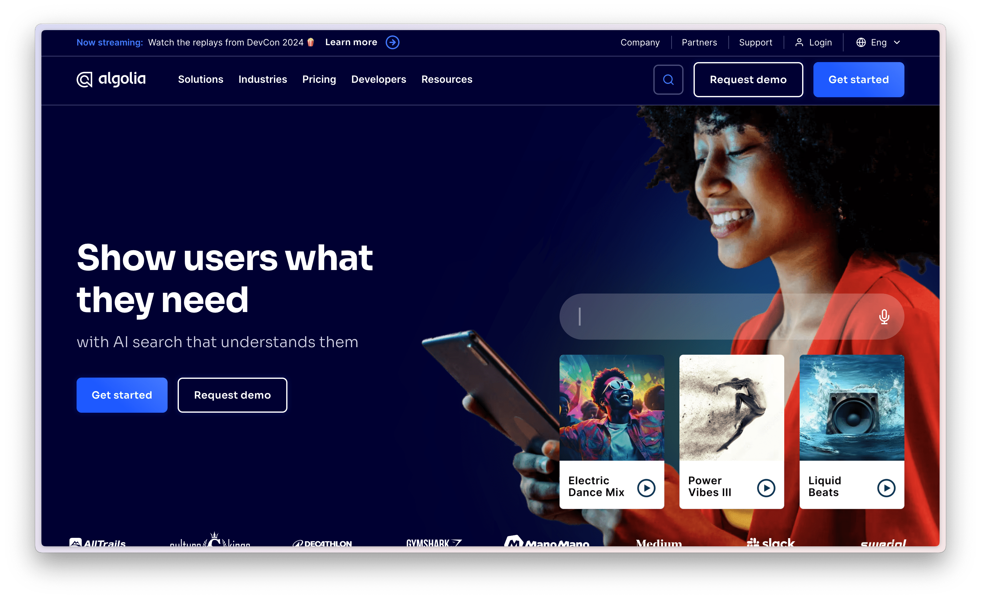 Algolia - Best AI Search Tool 2026